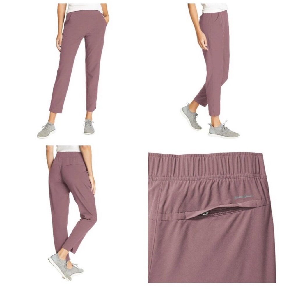 Women's Eddie Bauer Purple Traveler Ankle Pant Sz M (8-10)